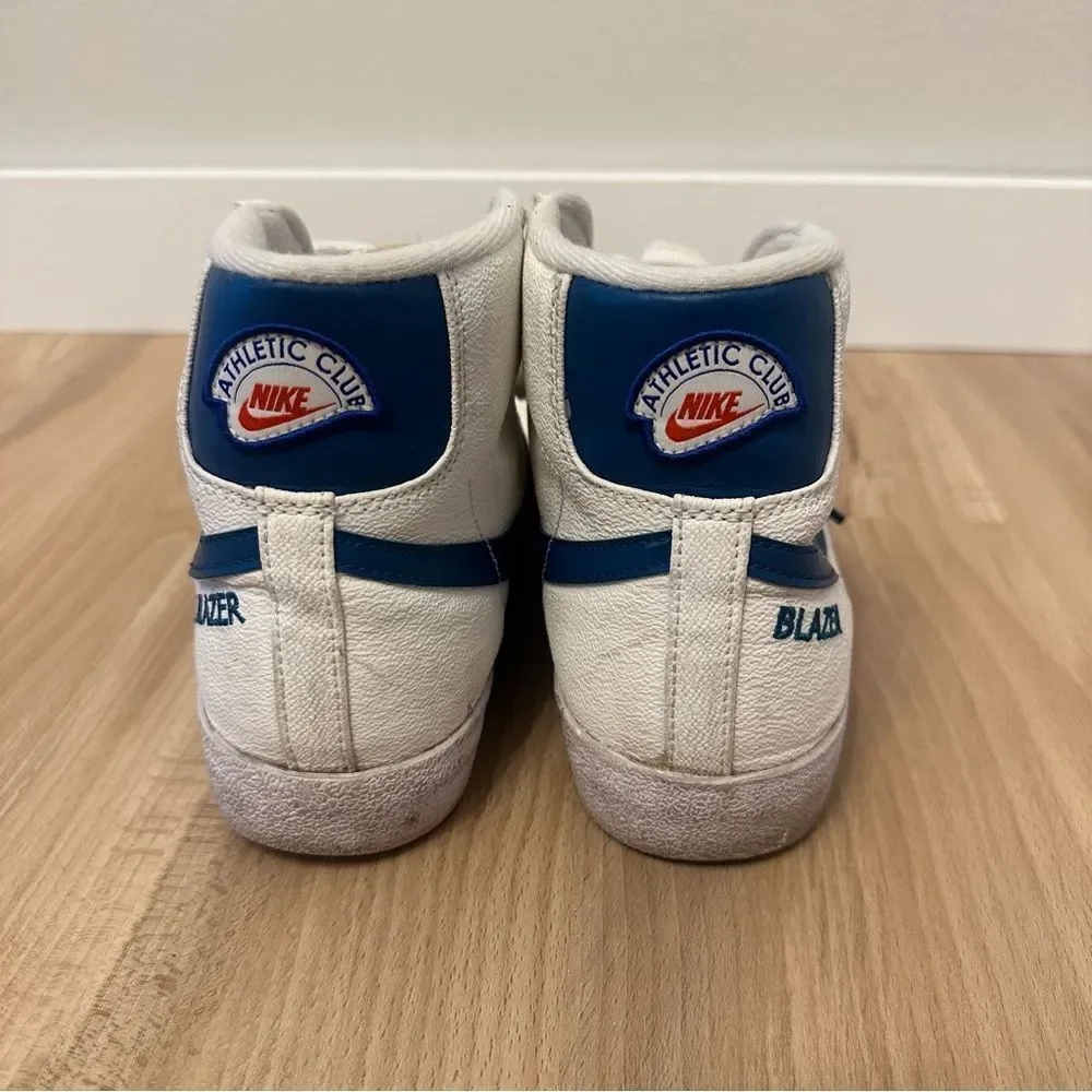 Nike Blazer Mid 77 Athletic Club White and Marina High-Top Sneakers